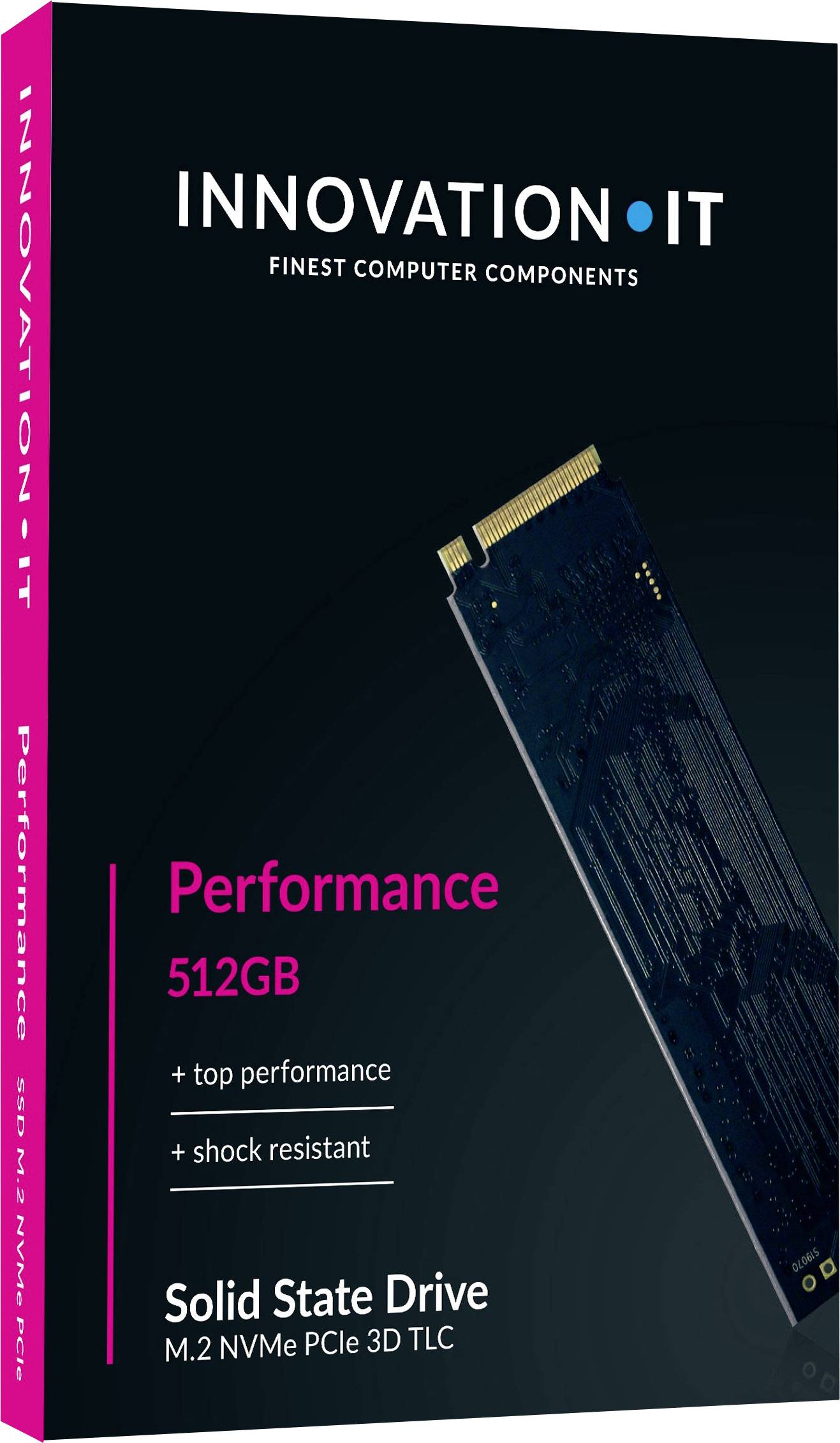 Innovation IT Black RETAIL 512 GB NVMe/PCIe M.2 internal SSD M.2 NVMe PCIe 3.0 x2 Retail 00-512111-3