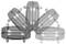 Transparent, overlapping graphics of a grey, rectangular object from different perspectives.