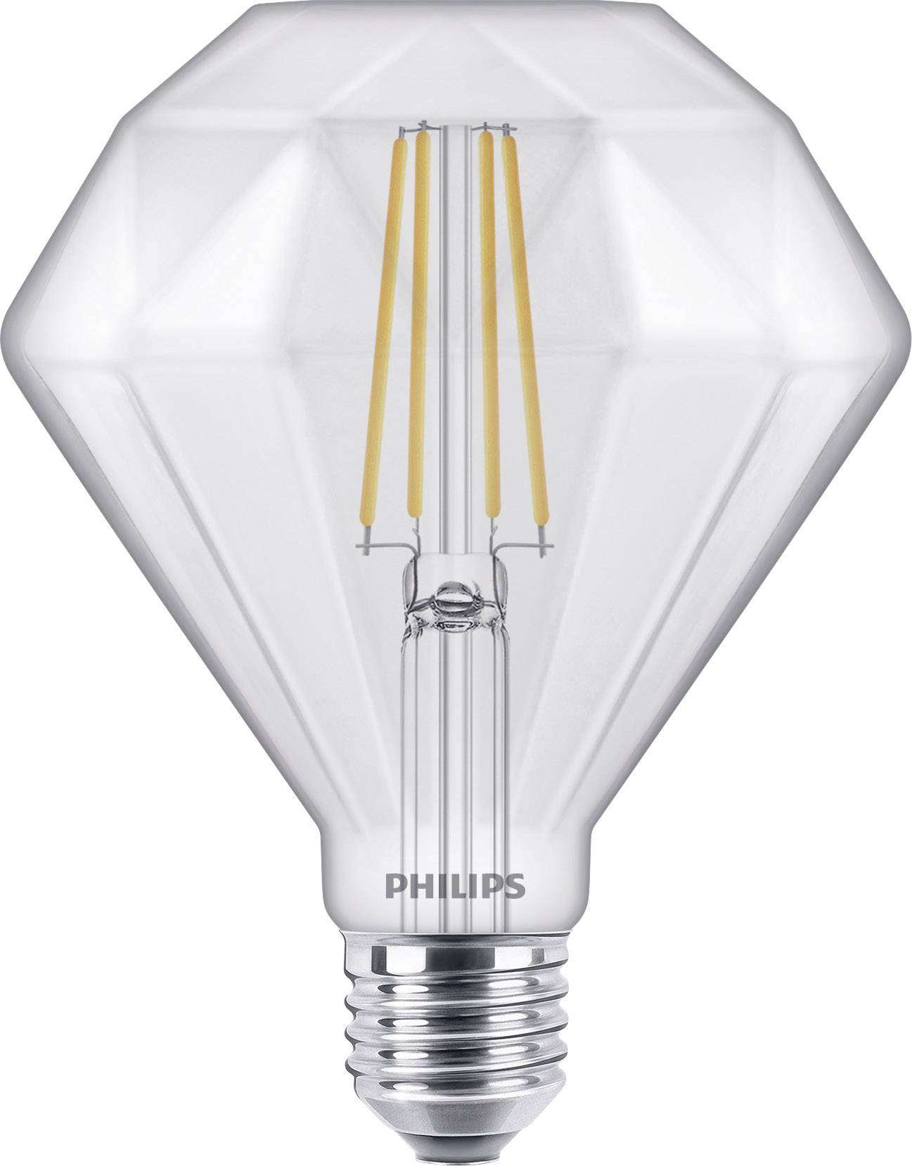 vaardigheid Moderator terug Philips 59353700 LED (monochrome) EEC F (A - G) E-27 Diamond shape 5 W = 40  W Warm white (Ø x L) 11.2 cm x 14.2 cm dimma | Conrad.com