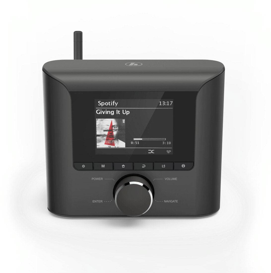 Hama DIT1010BT Internet desk radio DAB+, FM Internet radio, AUX, Bluetooth, Wi-Fi Spotify Black