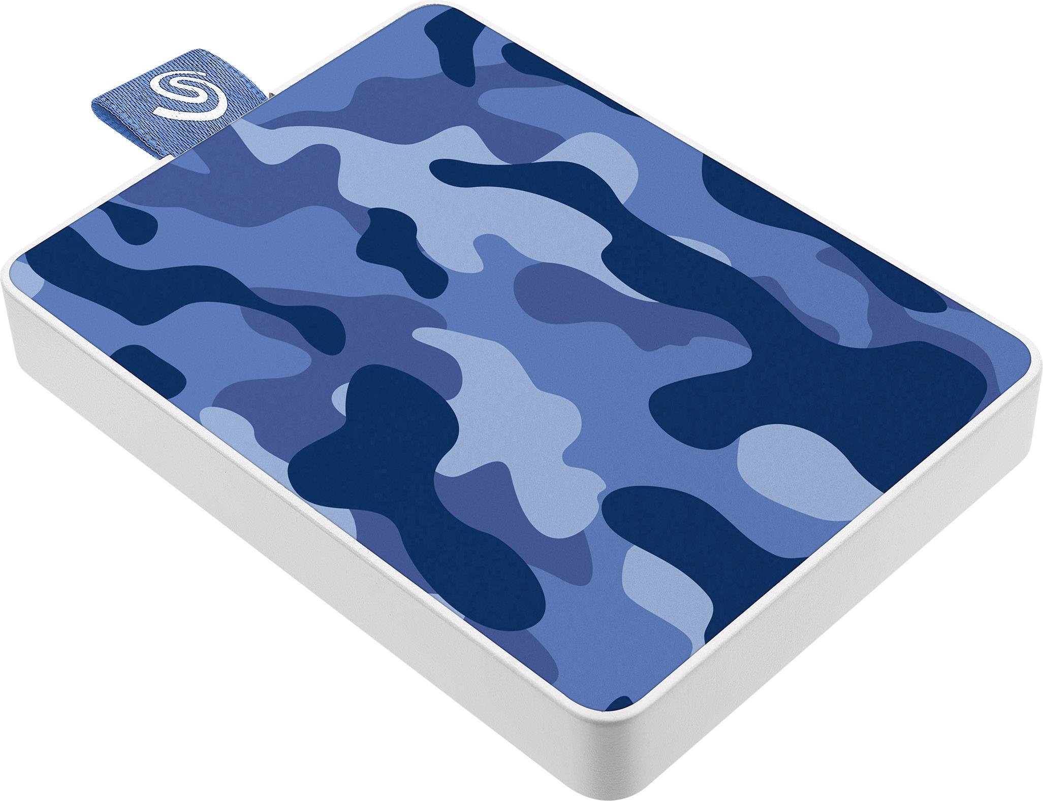 Seagate One Touch External SSD hard drive 500 GB Camouflage blue USB 3.0