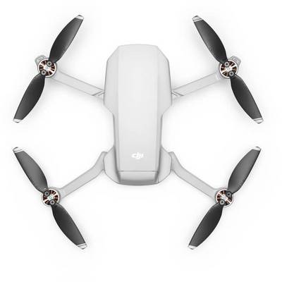 A white quadcopter drone viewed from above. It has a minimalist, modern design.