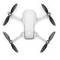 A white quadcopter drone viewed from above. It has a minimalist, modern design.