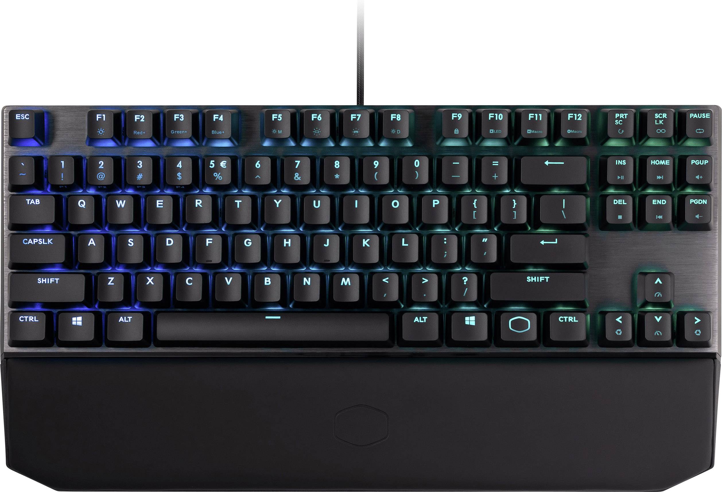 Cooler Master MasterKeys MK730 USB Gaming keyboard Backlit, Gel wrist support mat, Switch: red German, QWERTZ, Windows® Anthracite