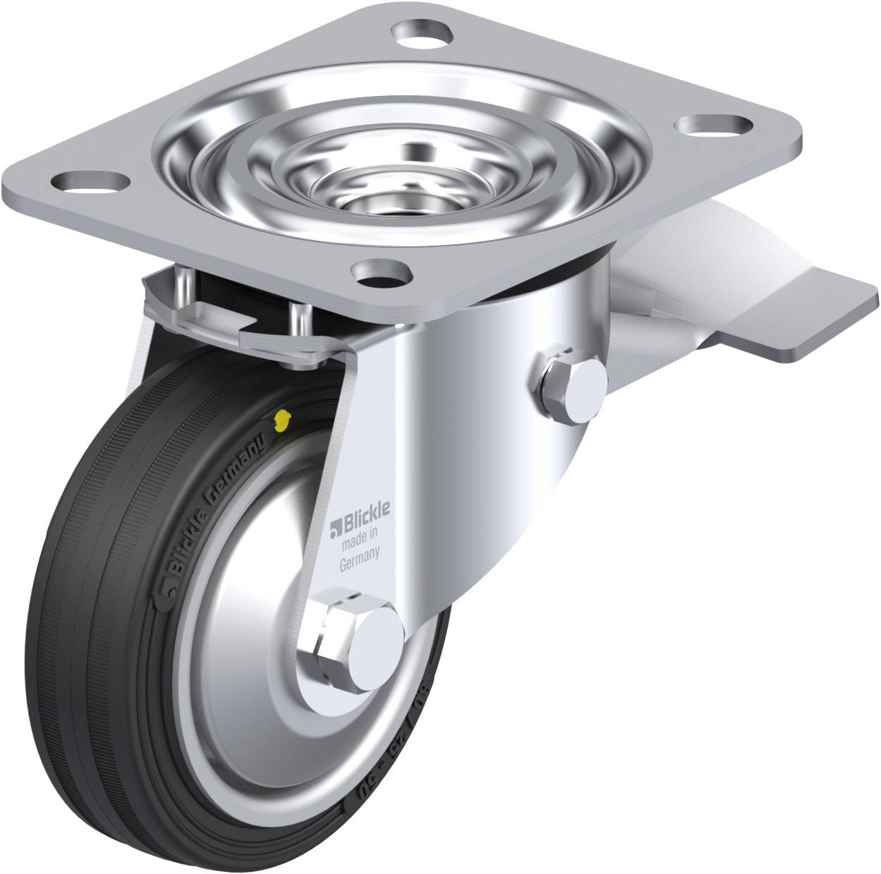 Blickle 104463 L-V 80R-ST-EL-FA Swivel wheel with brake Wheel diameter: 80 mm Load capacity (max.): 50 kg 1 pc(s)