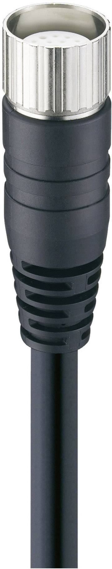 A black coaxial cable with a silver connector at the top end.