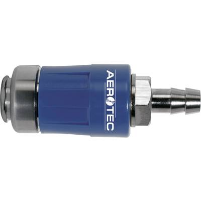 A blue quick-release coupling with metal connector, side-labelled with 'AEROTEC' logo.
