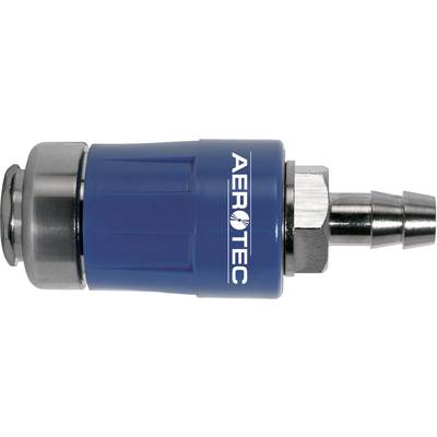 Blue Compressed Air Quick-Release Coupling with Metal Connection by 'Aerotec'.
