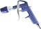A blue compressed air blow gun with a metal lever and a silver nozzle connection, most likely for cleaning purposes.