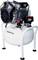 'White Aerotec compressor with silver motor and black fan, standing on four legs. Suitable for compressed air supply.'
