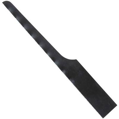 A black Japanese saw with a rectangular blade and fine teeth, likely suitable for precision woodworking.