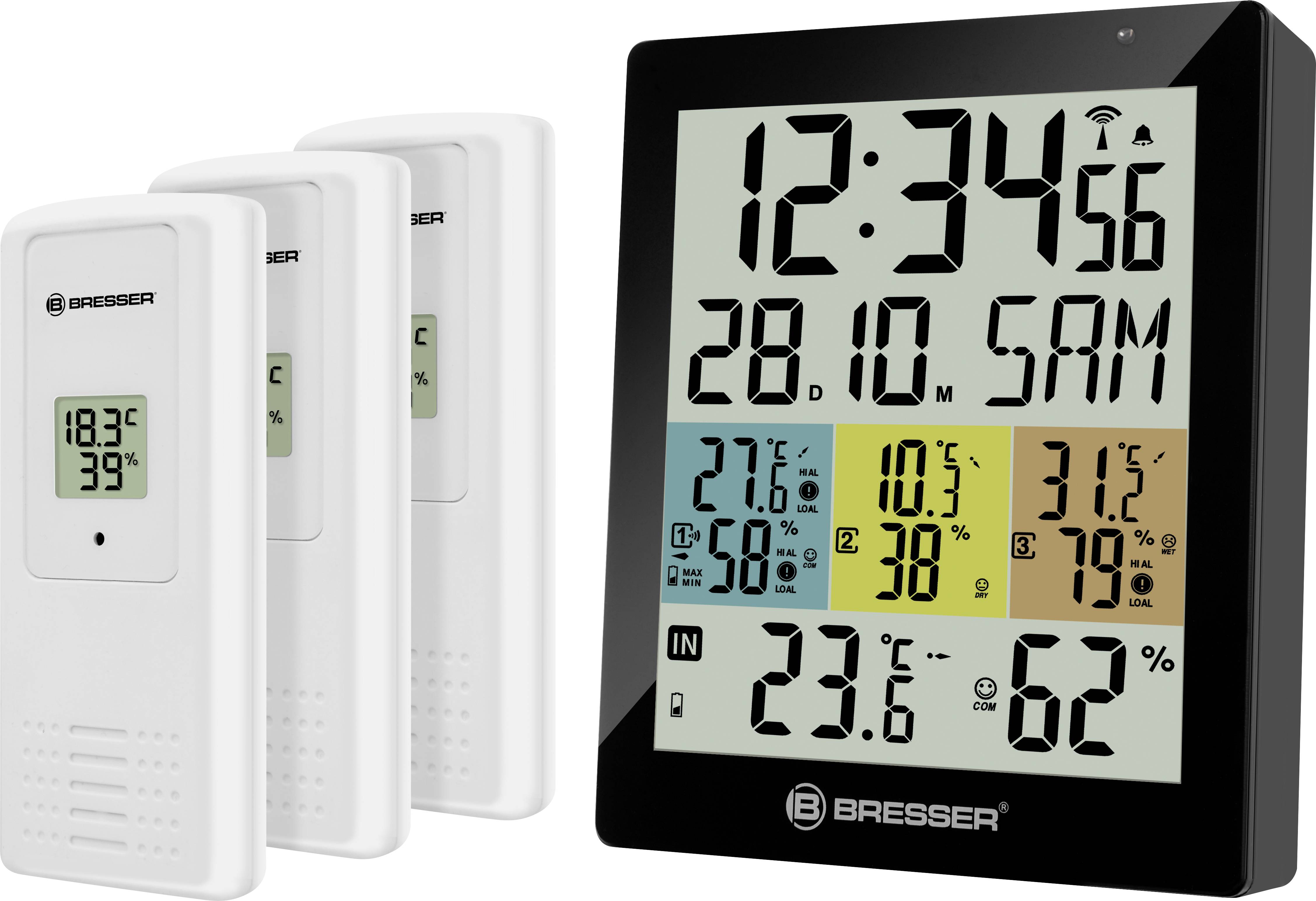 Bresser Optik Temeo Quadro DLX Thermohygrometer Black