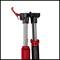 An adjustable metal stamp with a red lever for height adjustment, suitable for construction or DIY projects.