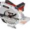 Einhell circular saw, partially transparent. Shows the saw blade and handle, suitable for DIY projects.