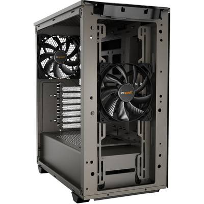 BeQuiet Pure Base 500 Windows Midi tower PC casing, Game console casing Metallic, Grey 2 built-in fans, Window, Dust fil-1