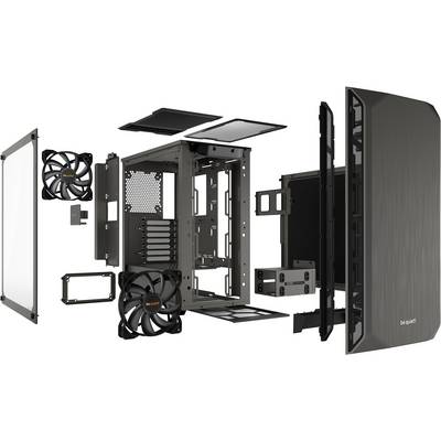 BeQuiet Pure Base 500 Windows Midi tower PC casing, Game console casing Metallic, Grey 2 built-in fans, Window, Dust fil-3