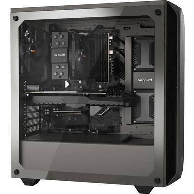 BeQuiet Pure Base 500 Windows Midi tower PC casing, Game console casing Metallic, Grey 2 built-in fans, Window, Dust fil-4