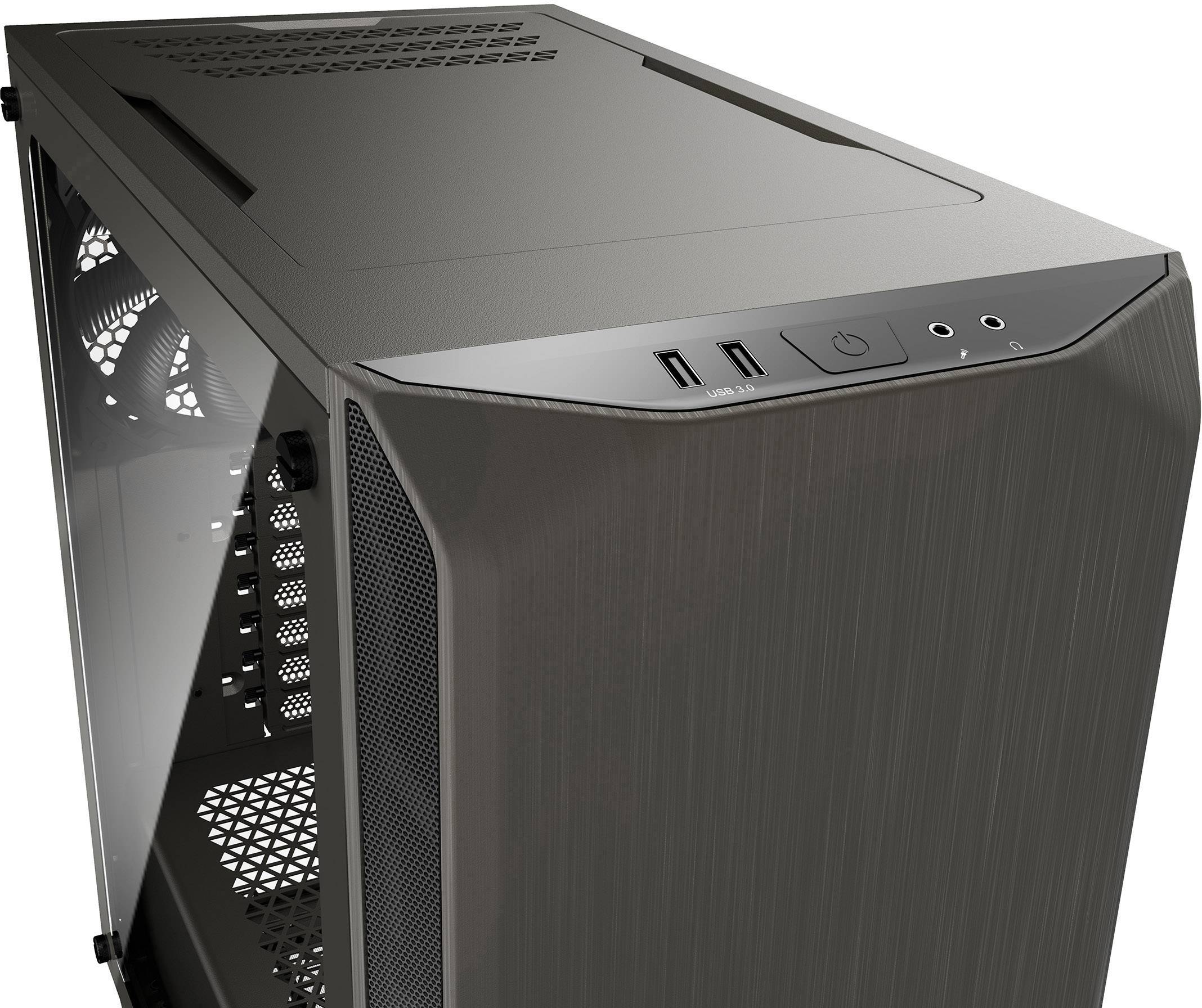 BeQuiet Pure Base 500 Windows Midi tower PC casing, Game console casing Metallic, Grey 2 built-in fans, Window, Dust fil-5