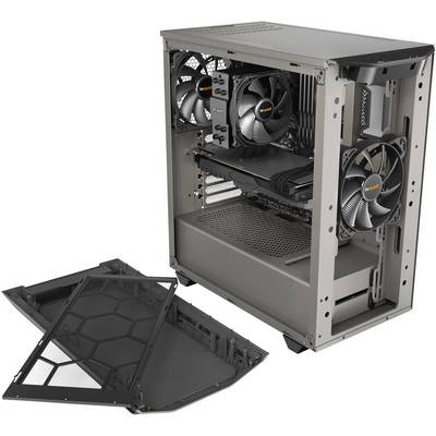 BeQuiet Pure Base 500 Windows Midi tower PC casing, Game console casing Metallic, Grey 2 built-in fans, Window, Dust fil-6