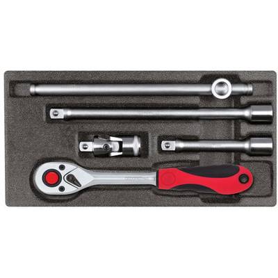 Gedore RED R22150008 Bit set 1/2" (12.5 mm) 5-piece 3301707-0
