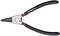 Black circlip pliers with a red accent and 'GEDORE red' logo on the handle. Suitable for installing circlips.