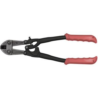 Bolt cutters with red handles on a white background.<br><br>Note: The translation is already in British English, which is identical to the American English version in this case. There are no specific adjustments needed for British terminology or phrasing.