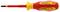 A red and yellow screwdriver with an insulated handle, suitable for electrical work. Marking: 'GEDORE red'.