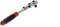 Ratchet with red and black handle, a tool for screw fastening, on a white background.