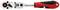 An adjustable spanner with a red and black handle, suitable for various screw sizes.