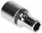Metal socket spanner for spanners, showing the cylindrical form with a ribbed end for attachment to a tool.