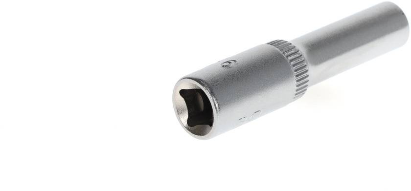 'Image of a silver metal cylinder key with a ridged handle for improved grip.'