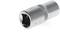 Silver cylindrical wing nut with a ridged handle, used for securing screws and bolts.