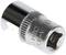 Metal spanner socket with '10 mm' inscription. Shiny, chrome-plated surface. Used for mechanical work.