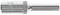 Silver-coloured metal socket extension with a knurled handle.