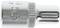 Metal bit, round, with embossed inscription '5.5'.