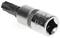 A Torx bit attachment T3 for screwdrivers, increasingly used as a tool for working with screws featuring Torx profiles.