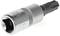 A silver-coloured Torx bit key with a knurled handle. The bit is dark and six-pointed.