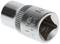 A silver socket with the engraving '1/4 CR-V 10', suitable for spanners.