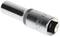 A silver socket extension bar with knurling on the shaft, suitable for mechanical work or repairs.