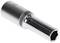 A silver Allen key for screws is made of metal with a hexagonal end.