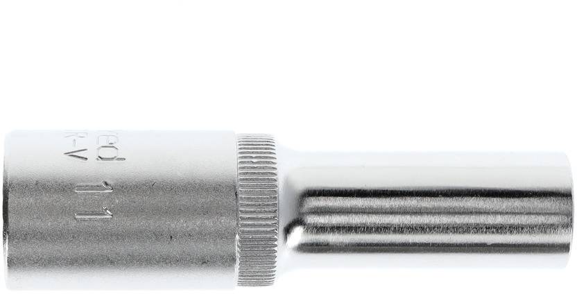 A silver pin nut with a ribbed grip section and engraved size '11'.
