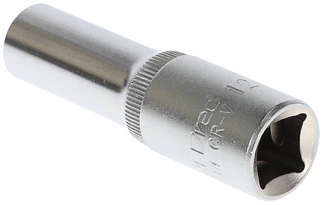 A silver cylindrical pin nut with a hexagonal internal cavity at one end for securing screws.