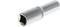 Metal-coloured socket wrench, suitable for fastening screws or nuts.
