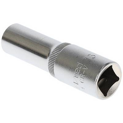 Chrome socket spanner, chrome-plated, with embossed size and material specification, suitable for key applications.