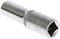 Chrome socket spanner, chrome-plated, with embossed size and material specification, suitable for key applications.