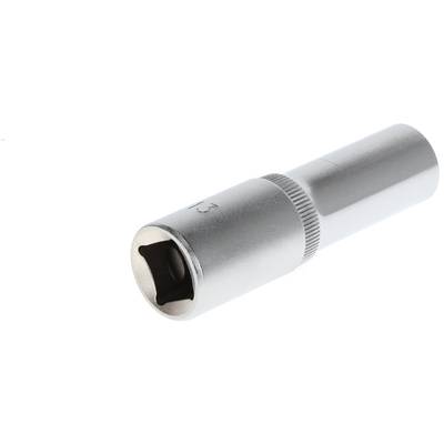 A silver socket extension with a knurled handle and a '13' inscription on the side, for craftsman applications.