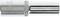 Metal socket with a threaded handle at the upper end, suitable for screw-related work.