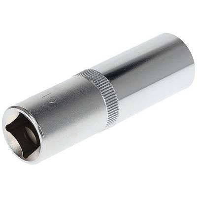 Metal hexagonal socket key, cylindrical, suitable for use with a screwdriver or socket wrench set.
