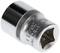 A silver hex nut with an engraving of '24 mm' and a hexagonal opening for a spanner.