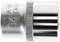 The image depicts a silver socket wrench nut with the engraving '20'. It is made of metal and has a ridged edge.